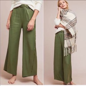 Anthropologie silky wide leg pants